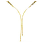 Matrix Y necklace Round cut, White, 18K gold finish